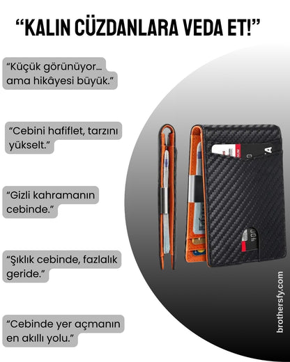 Karbon Slim Cüzdan