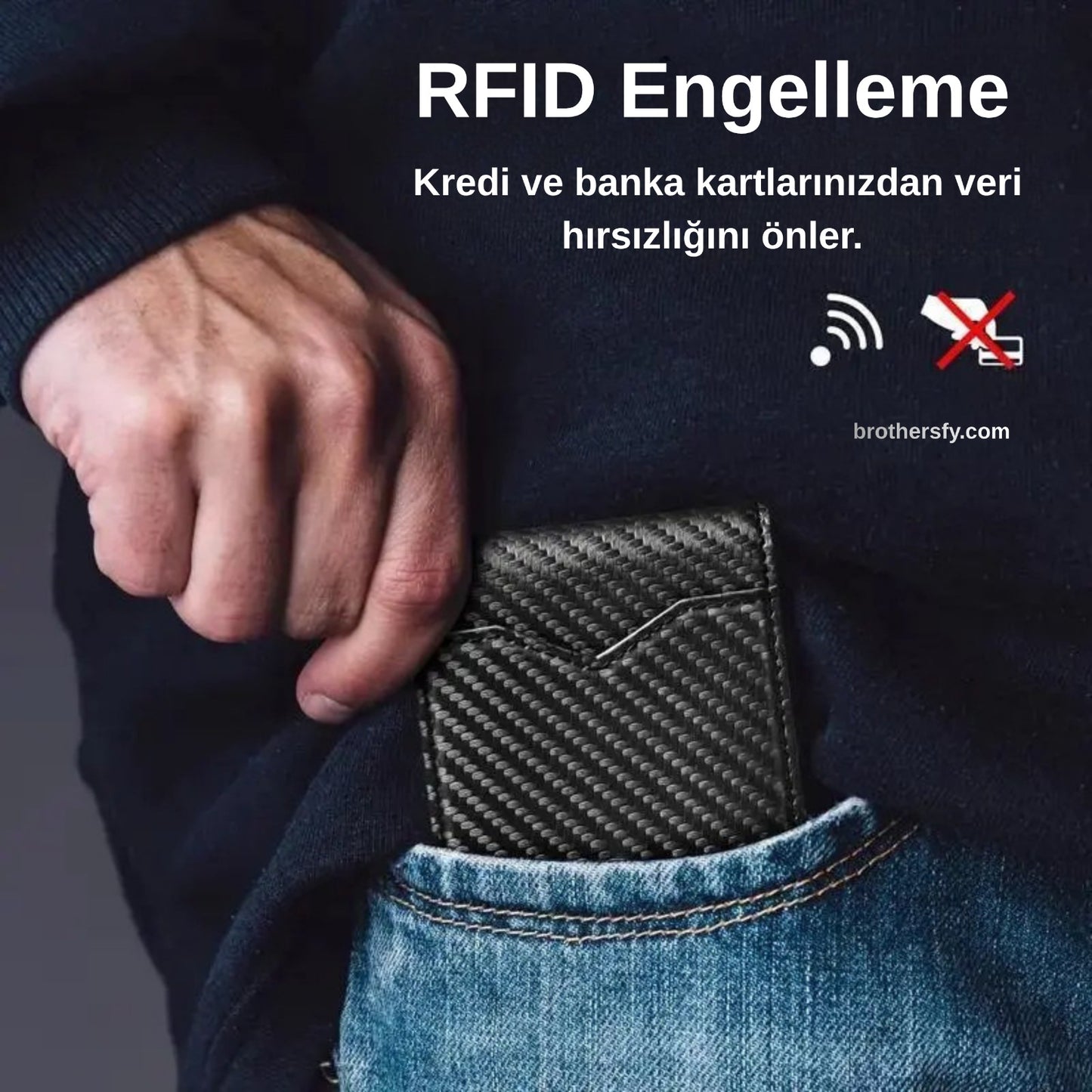 Karbon Slim Cüzdan